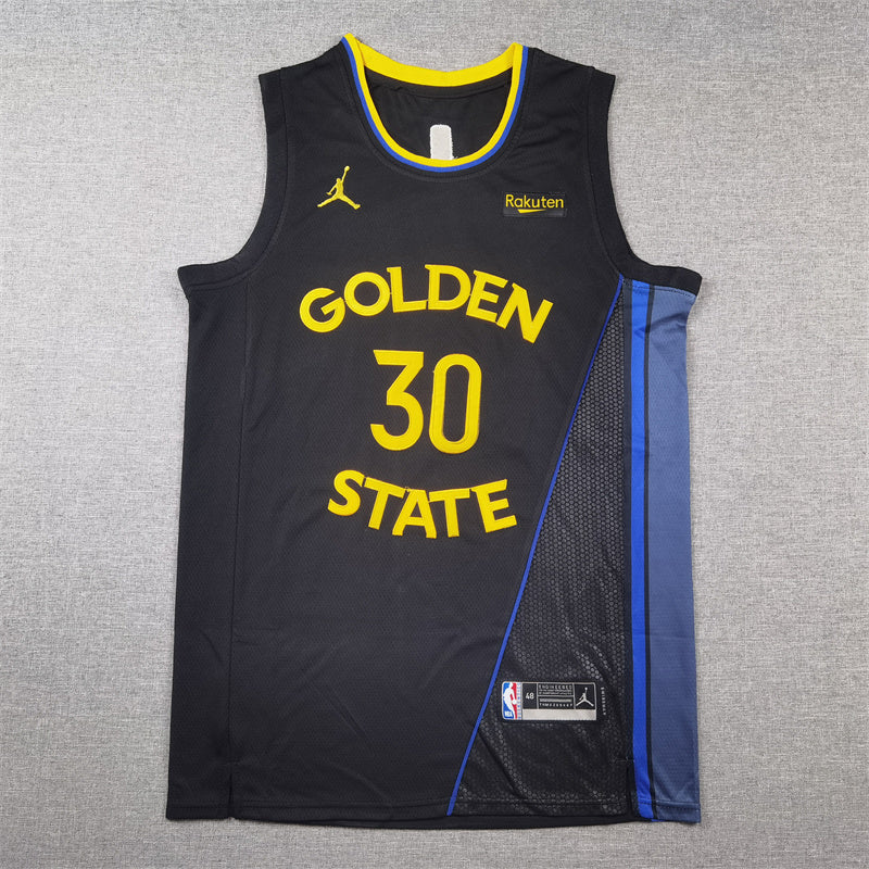 Stephen Curry #30 Golden State Warriors Jordan Statement Edition Swingman Jersey – Black/Yellow