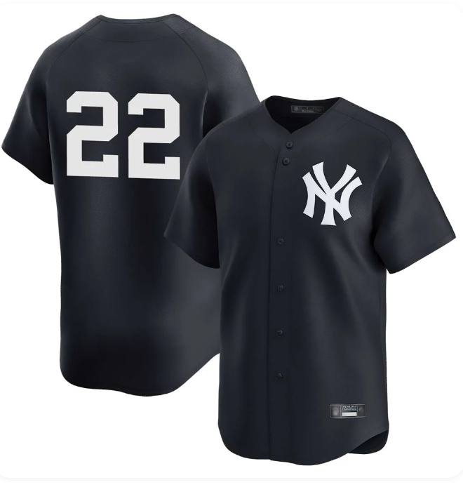 Men's New York Yankees Ben Rice #22 Navy Alternate Limited Stitched Jersey