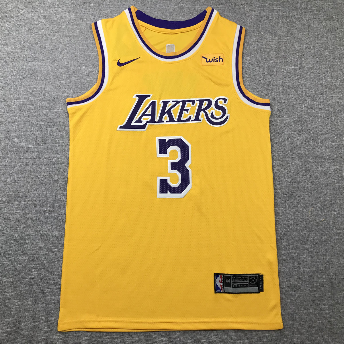 Anthony Davis #3 Los Angeles Lakers Nike Icon Edition Jersey – Gold