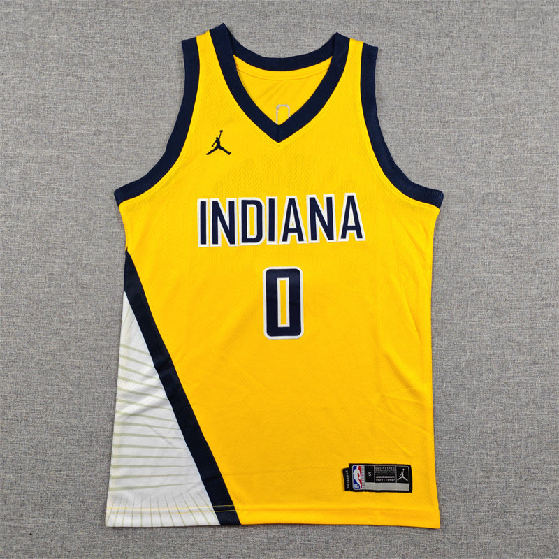 Youth Indiana Pacers #0 Tyrese Haliburton 2025 City Edition Swingman Jersey