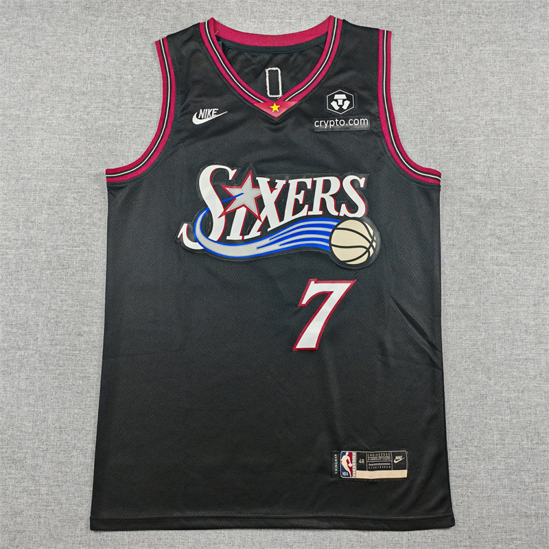 Jaylen Brown #7 Philadelphia 76ers City Edition Swingman Jersey – Black