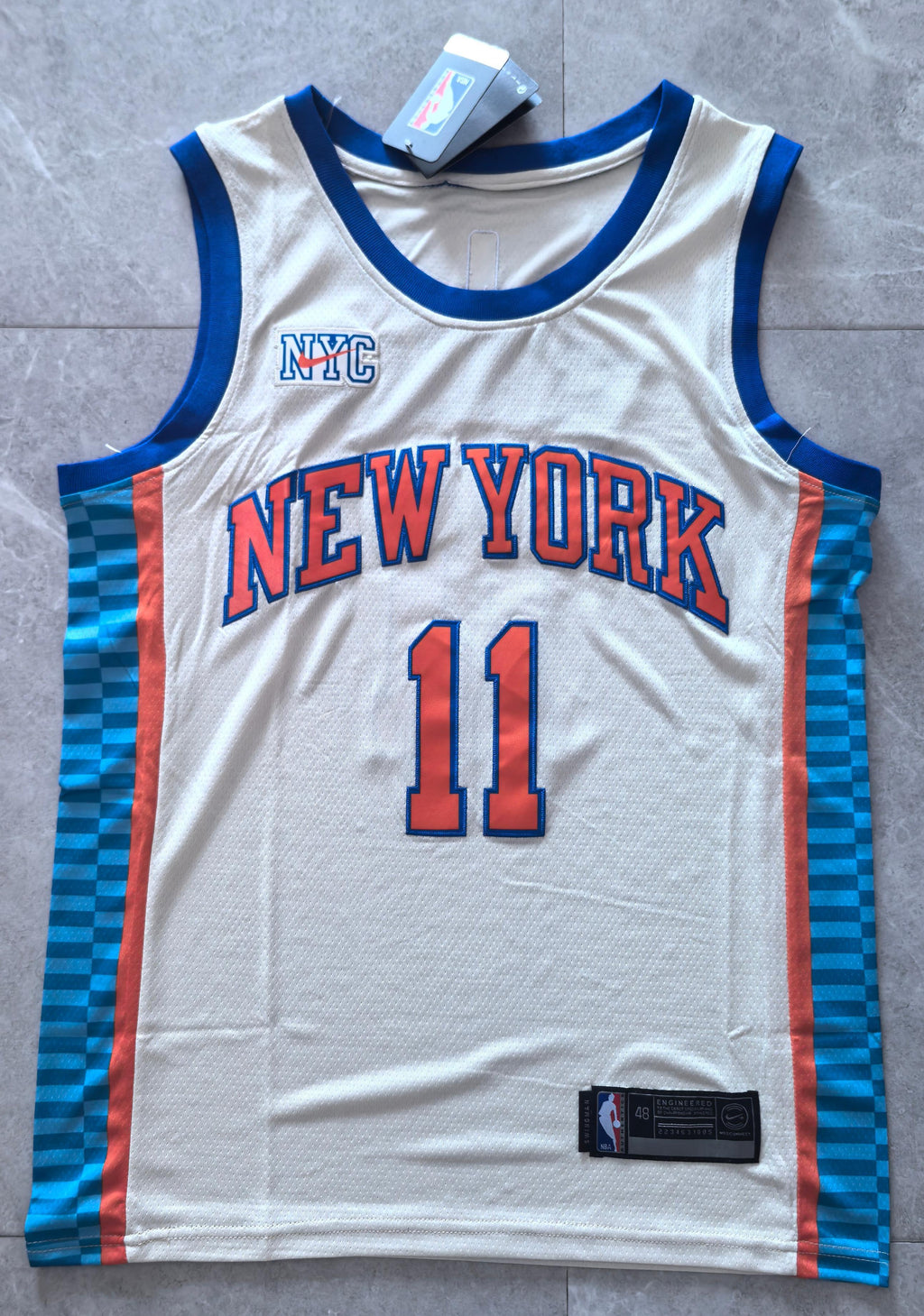 Jalen Brunson #11 New York Knicks City Edition Swingman Jersey – Cream