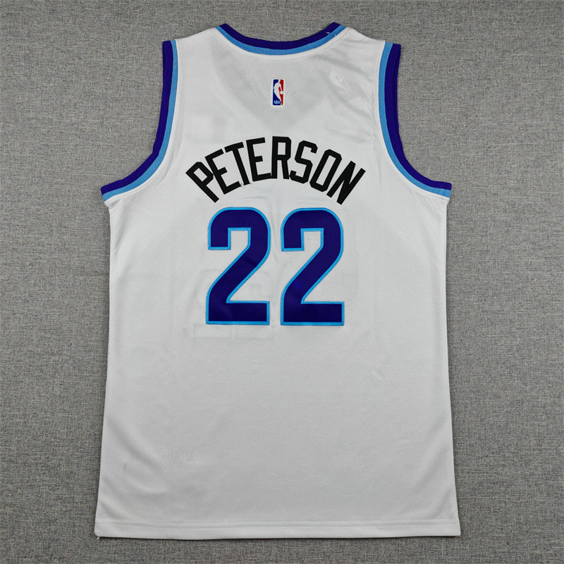 Drew Peterson #22 Utah Jazz City Edition Nike Swingman Jersey – White Mountain