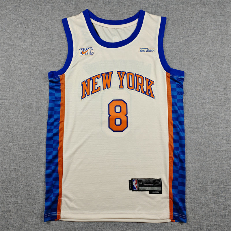 OG Anunoby #8 New York Knicks Nike City Edition Swingman Jersey – White