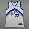 Drew Peterson #22 Utah Jazz City Edition Nike Swingman Jersey – White Mountain