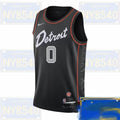 Killian Hayes #0 Detroit Pistons City Edition Swingman Jersey – Black (Chuck Daly Tribute)