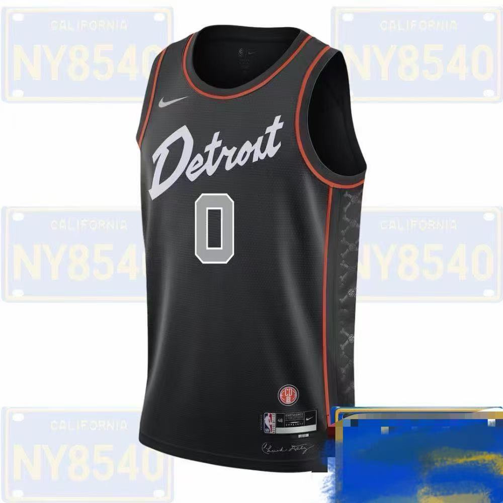 Killian Hayes #0 Detroit Pistons City Edition Swingman Jersey – Black (Chuck Daly Tribute)