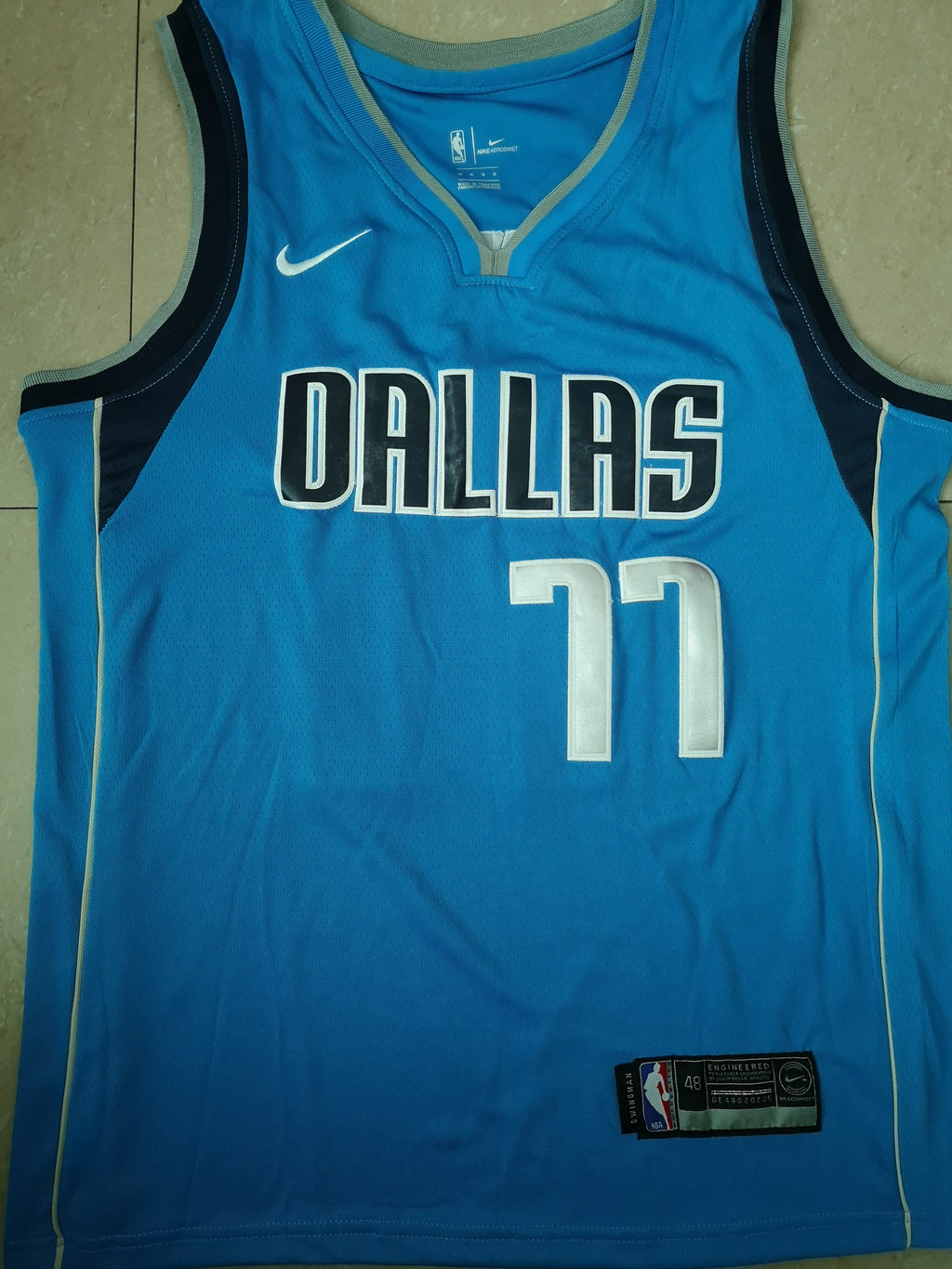 Luka Doncic #77 Dallas Mavericks Nike Icon Edition Jersey – Light Blue