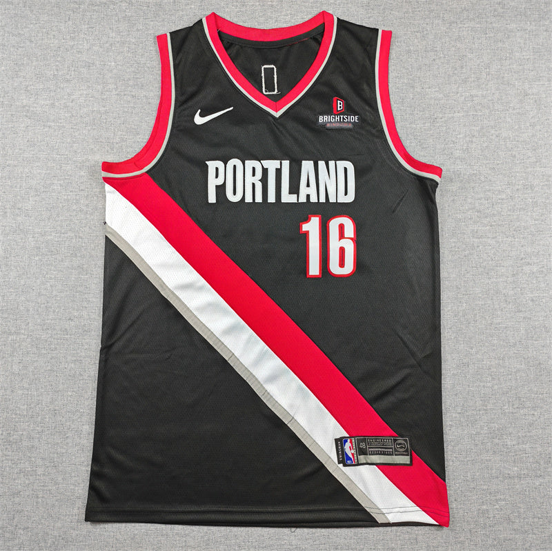 Yang #16 Portland Trail Blazers Icon Edition Nike Swingman Jersey – Black