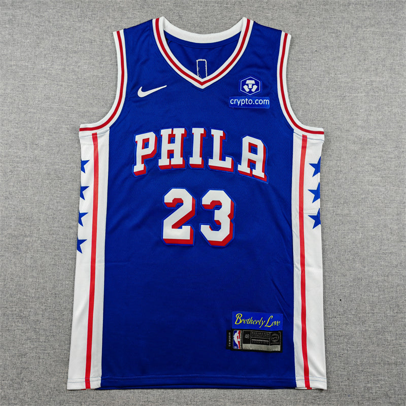 LeBron James #23 Philadelphia 76ers Icon Edition Swingman Jersey – Blue