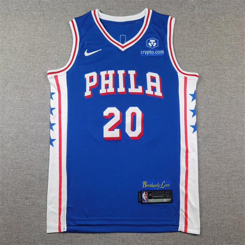 Jared McCain #20 Philadelphia 76ers Icon Edition Swingman Jersey – Blue