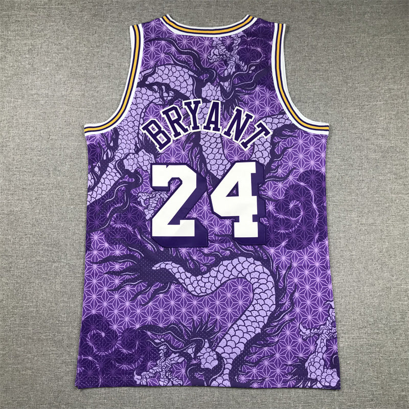 Kobe Bryant #24 Los Angeles Lakers Mitchell & Ness 1996-97 Hardwood Classics Jersey – Purple Dragon
