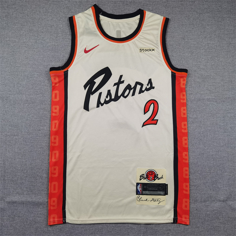 Cade Cunningham #2 Detroit Pistons Nike City Edition Swingman Jersey – Cream/White