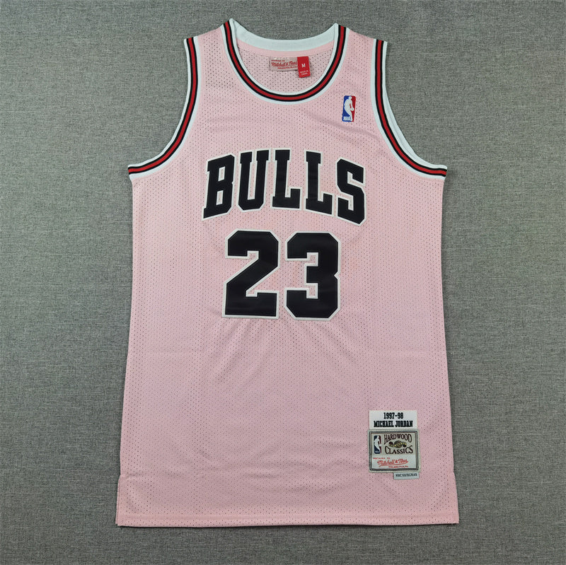 Michael Jordan #23 Chicago Bulls Mitchell & Ness Hardwood Classics Jersey – Pink