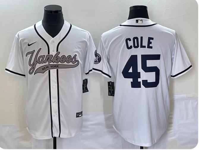 Gerrit Cole #45 New York Yankees Nike Replica Home Jersey – White