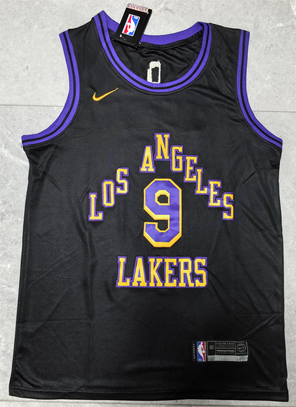 Bronny James Jr. #9 Los Angeles Lakers City Edition Swingman Jersey – Black