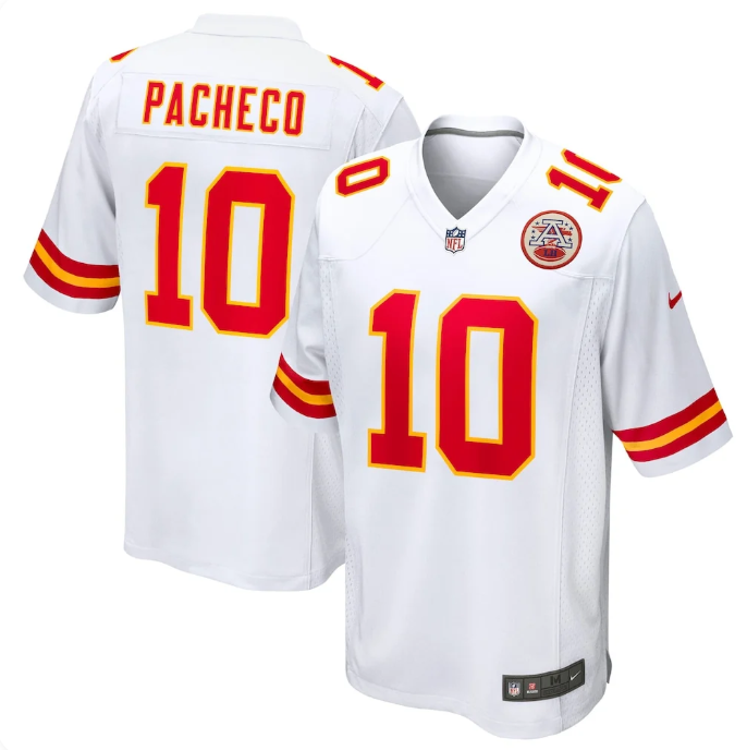Men's Kansas City Chiefs #10 Isiah Pacheco White Jersey