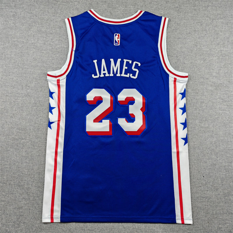 LeBron James #23 Philadelphia 76ers Icon Edition Swingman Jersey – Blue