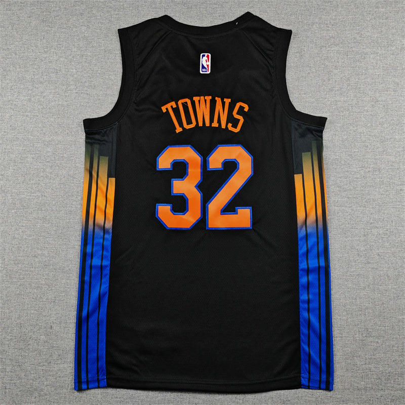 Karl-Anthony Towns #32 New York Knicks Jordan Brand Statement Edition Swingman Jersey – Black