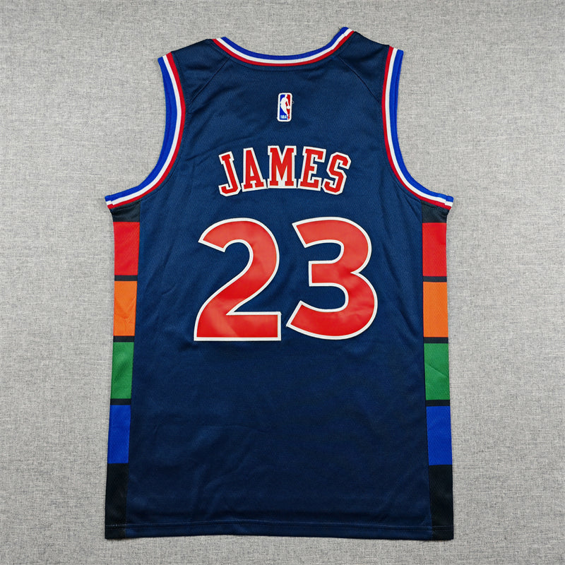 LeBron James #23 Philadelphia 76ers Nike City Edition Swingman Jersey – Navy (Brotherly Love)