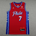 Jaylen Brown #7 Philadelphia 76ers Statement Edition Swingman Jersey – Red