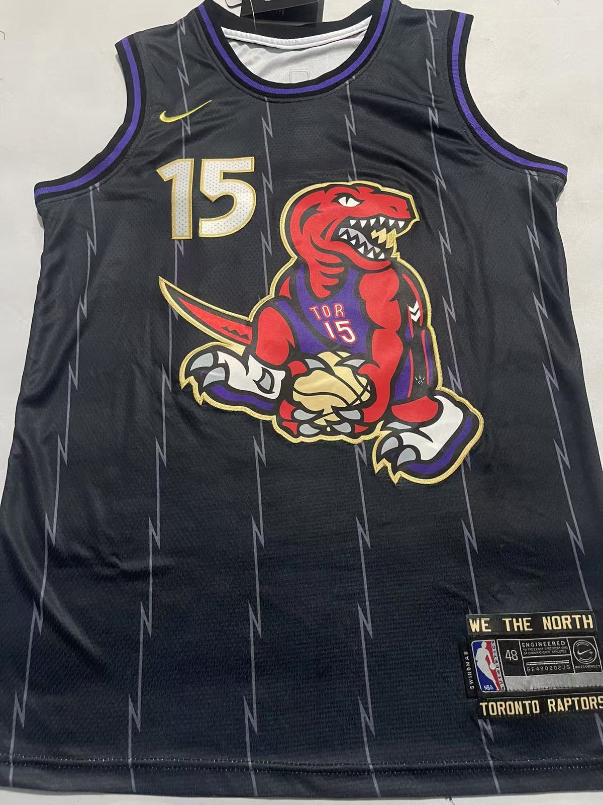 Vince Carter #15 Toronto Raptors Nike City Edition Swingman Jersey – Black