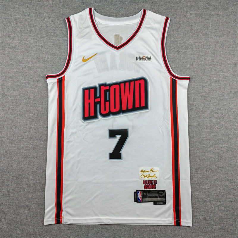 Kevin Durant #7 Houston Rockets Nike City Edition Swingman Jersey – H-Town White