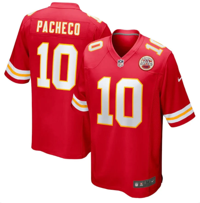 Men's Kansas City Chiefs #10 Isiah Pacheco Red Game Jersey