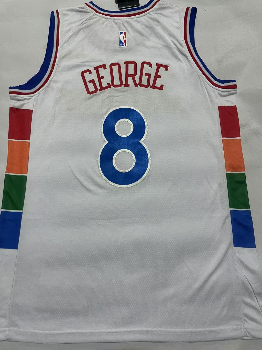 Paul George #8 Philadelphia 76ers Nike City Edition Swingman Jersey – White