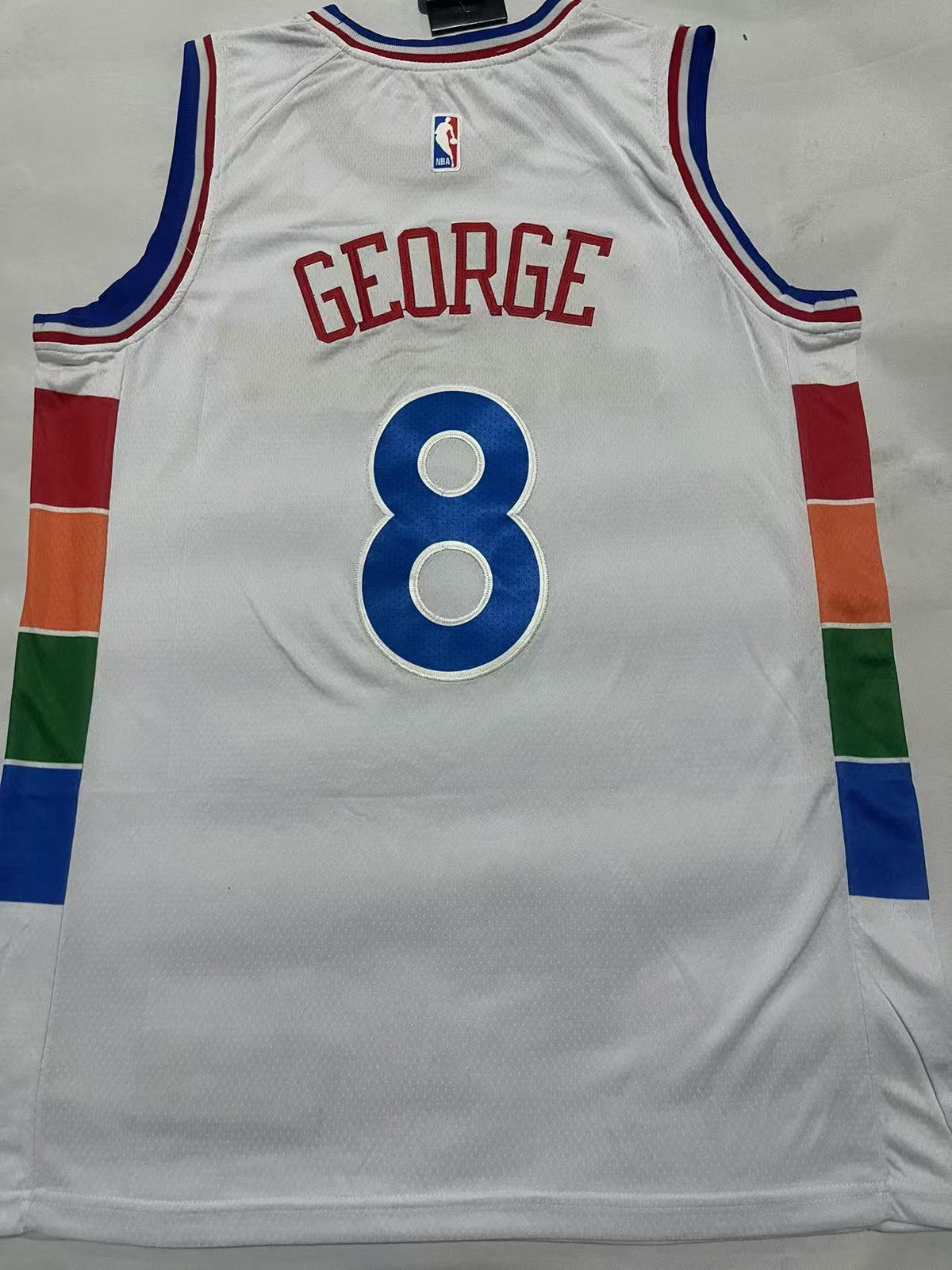 Paul George #8 Philadelphia 76ers Nike City Edition Swingman Jersey – White