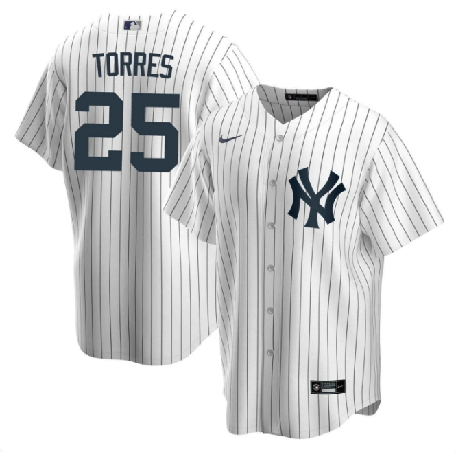Gleyber Torres #25 New York Yankees Men's Baseball Jersey