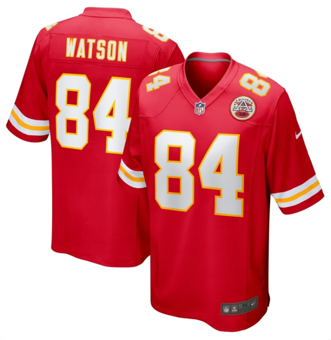 Men's Kansas City Chiefs Justin Watson Red Game Jersey