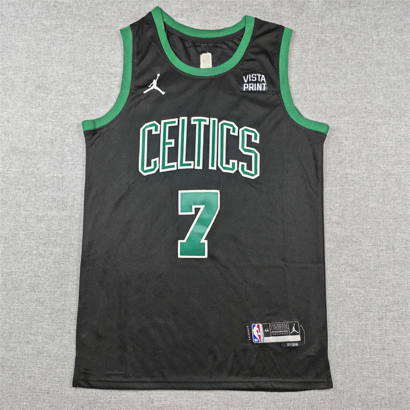 Jaylen Brown #7 Boston Celtics City Edition Jordan Brand Swingman Jersey – Black