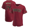 Men's Arizona Diamondbacks #14 Gabriel Moreno Crimson Red Elite Stitched Jersey