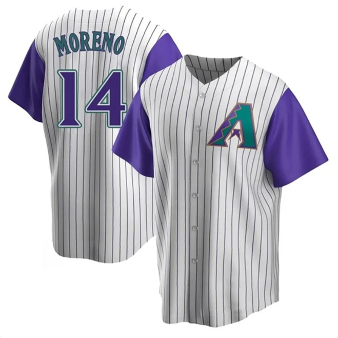 Men's Arizona Diamondbacks #14 Gabriel Moreno Crimson Red Elite Stitched Baseball Jersey