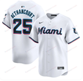 Christian Bethancourt #25 Miami Marlins Men's Home Limited Player Jersey - White