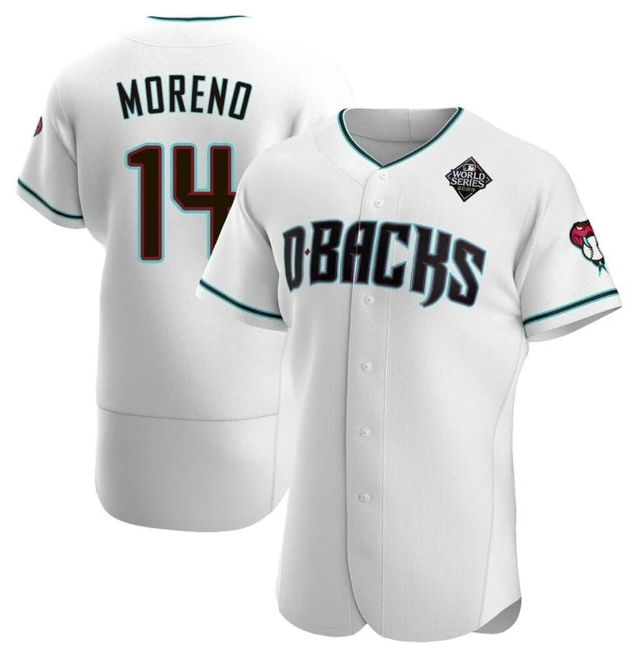Men's Arizona Diamondbacks #14 Gabriel Moreno Crimson Red Elite Stitched Baseball Jersey