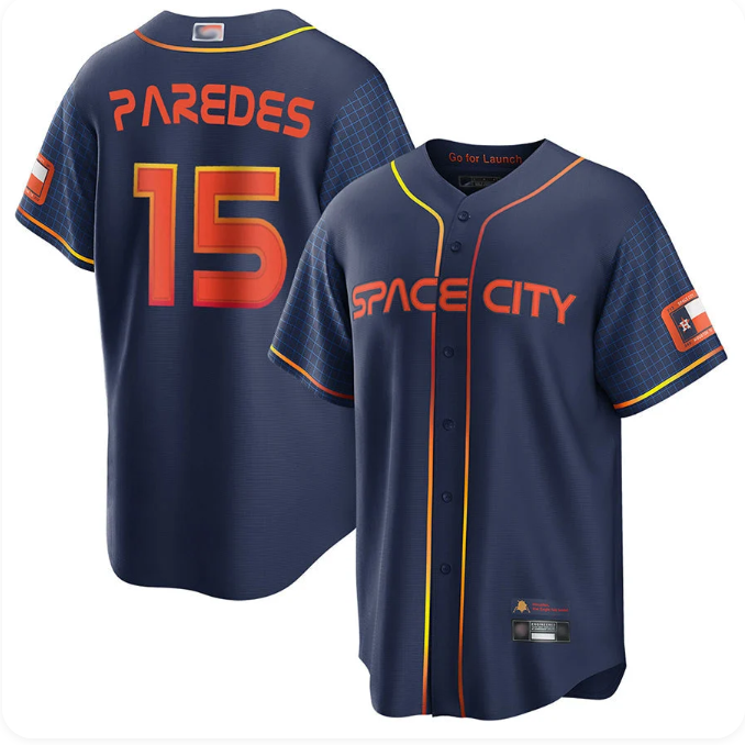 Isaac Paredes #15 Houston Astros Men's City Connect Replica Baseball Jersey - Navy