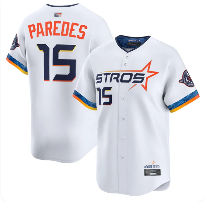 Isaac Paredes #15 Houston Astros Men's City Connect Home Limited Baseball Jersey - White