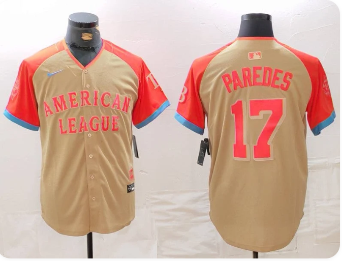 Isaac Paredes #15 American League 2024 MLB All-Star Game Men's Limited Player Jersey - Cream