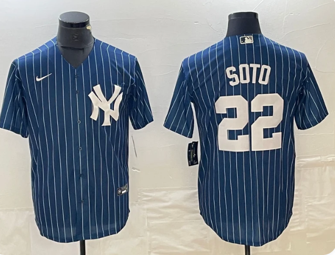 Juan Soto #22 New York Yankees Nike Replica Player Jersey – Blue
