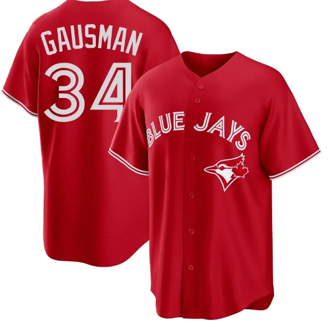Men's Toronto Blue Jays #34 Kevin Gausman Red Alternate Limited Player Jersey