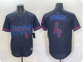 Men's Toronto Blue Jays #4 George Springer Black 2024 City Connect Limited Player Jersey