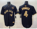 Men's Toronto Blue Jays #4 George Springer Black 2024 City Connect Limited Player Jersey