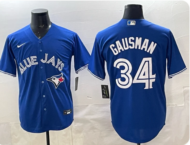 Men's Toronto Blue Jays #34 Kevin Gausman Rush Blue Nike Replica Player Jersey