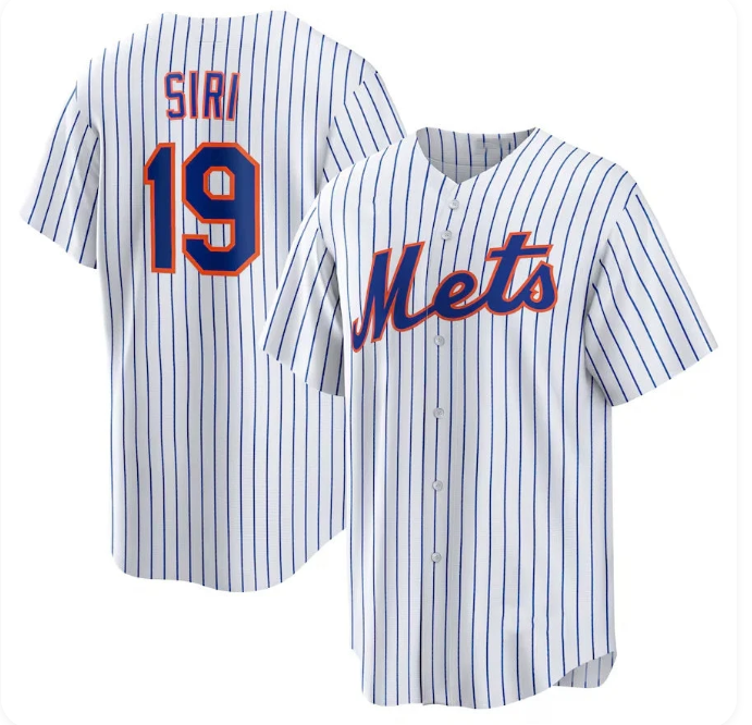 New York Mets #19 Jose Siri Home Replica Jersey - White Pinstripe Stitched Baseball Jersey