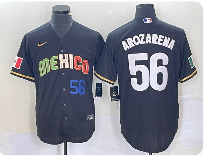 Men's Nike Randy Arozarena Mexico Baseball Stitched Jersey - Green