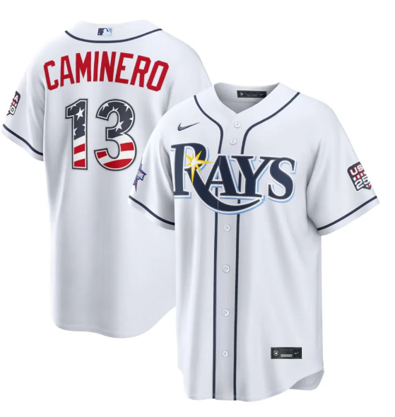 Tampa Bay Rays Junior Caminero Nike 2026 MLB All-Star Stars & Stripes Jersey