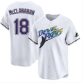 Men's Tampa Bay Rays #18 Shane McClanahan White City Connect Home Stitched Jersey