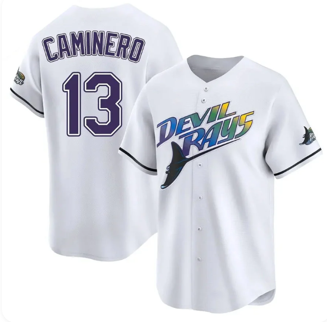 Tampa Bay Rays #13 Junior Caminero City Connect Limited Player Jersey - White